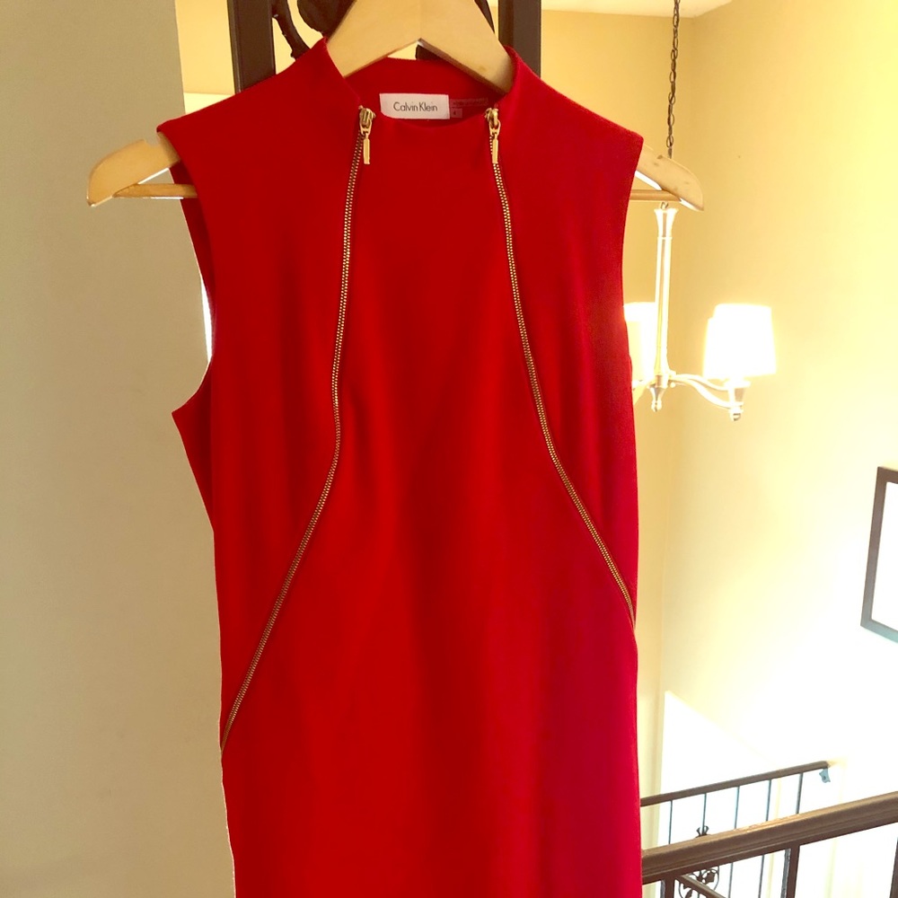 Like new Calvin Klein red dress